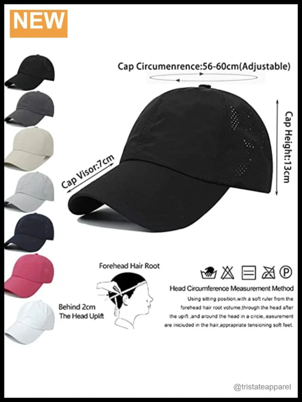 Adjustable Ponytail Baseball Cap, High Bun Criss Cross Hat, Breathable Quick